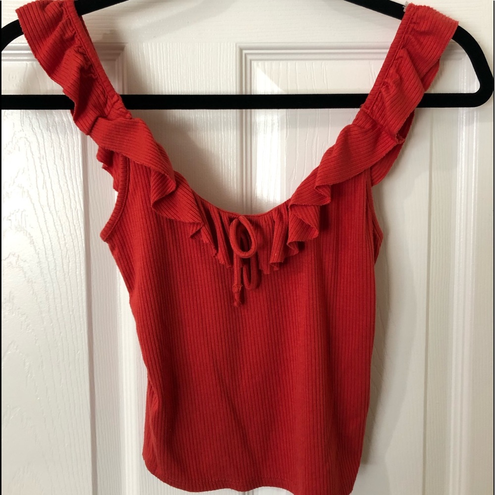 Red crop top